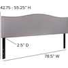 image:imageFlash Furniture Lexington Upholstered Twin Size Headboard with Accent Nail Trim in Light Gray FabricLight Gray