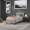 image:imageFlash Furniture Lexington Upholstered Twin Size Headboard with Accent Nail Trim in Light Gray FabricLight Gray