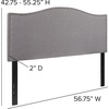 image:imageFlash Furniture Lexington Upholstered Twin Size Headboard with Accent Nail Trim in Light Gray FabricLight Gray