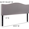 image:imageFlash Furniture Lexington Upholstered Twin Size Headboard with Accent Nail Trim in Light Gray FabricLight Gray