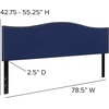 image:imageFlash Furniture Lexington Upholstered Twin Size Headboard with Accent Nail Trim in Light Gray FabricNavy