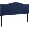 image:imageFlash Furniture Lexington Upholstered Twin Size Headboard with Accent Nail Trim in Light Gray FabricNavy