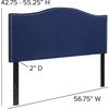 image:imageFlash Furniture Lexington Upholstered Twin Size Headboard with Accent Nail Trim in Light Gray FabricNavy
