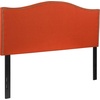 image:imageFlash Furniture Lexington Upholstered Twin Size Headboard with Accent Nail Trim in Light Gray FabricOrange