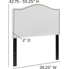image:imageFlash Furniture Lexington Upholstered Twin Size Headboard with Accent Nail Trim in Light Gray FabricWhite