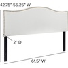 image:imageFlash Furniture Lexington Upholstered Twin Size Headboard with Accent Nail Trim in Light Gray FabricWhite