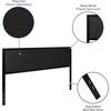 image:imageFlash Furniture Melbourne Metal Upholstered King Size Headboard in Black FabricBlack