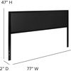 image:imageFlash Furniture Melbourne Metal Upholstered King Size Headboard in Black FabricBlack