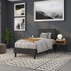 image:imageFlash Furniture Melbourne Metal Upholstered King Size Headboard in Black FabricBlack
