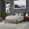 image:imageFlash Furniture Melbourne Metal Upholstered King Size Headboard in Black FabricDark Gray