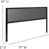 image:imageFlash Furniture Melbourne Metal Upholstered King Size Headboard in Dark Gray Fabric