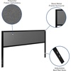 image:imageFlash Furniture Melbourne Metal Upholstered King Size Headboard in Dark Gray Fabric