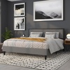 image:imageFlash Furniture Melbourne Metal Upholstered King Size Headboard in Dark Gray Fabric