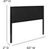 image:imageFlash Furniture Melbourne Metal Upholstered Queen Size Headboard in Black Fabric