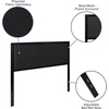 image:imageFlash Furniture Melbourne Metal Upholstered Queen Size Headboard in Black Fabric