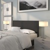 image:imageFlash Furniture Melbourne Metal Upholstered Queen Size Headboard in Black Fabric