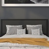 image:imageFlash Furniture Melbourne Metal Upholstered Queen Size Headboard in Black Fabric