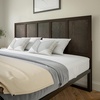 image:imageFlash Furniture Oliver Queen Size Wooden Headboard Only Four Panel Headboard in WhiteDark Brown