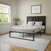 image:imageFlash Furniture Oliver Queen Size Wooden Headboard Only Four Panel Headboard in WhiteDark Brown