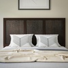 image:imageFlash Furniture Oliver Queen Size Wooden Headboard Only Four Panel Headboard in WhiteDark Brown