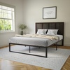 image:imageFlash Furniture Oliver Queen Size Wooden Headboard Only Four Panel Headboard in WhiteDark Brown