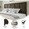 image:imageFlash Furniture Oliver Queen Size Wooden Headboard Only Four Panel Headboard in WhiteDark Brown