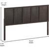 image:imageFlash Furniture Oliver Queen Size Wooden Headboard Only Four Panel Headboard in WhiteDark Brown
