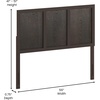image:imageFlash Furniture Oliver Queen Size Wooden Headboard Only Four Panel Headboard in WhiteDark Brown