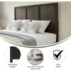 image:imageFlash Furniture Oliver Queen Size Wooden Headboard Only Four Panel Headboard in WhiteDark Brown