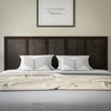 image:imageFlash Furniture Oliver Queen Size Wooden Headboard Only Four Panel Headboard in WhiteDark Brown