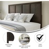 image:imageFlash Furniture Oliver Queen Size Wooden Headboard Only Four Panel Headboard in WhiteDark Brown