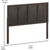 image:imageFlash Furniture Oliver Queen Size Wooden Headboard Only Four Panel Headboard in WhiteDark Brown