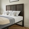 image:imageFlash Furniture Oliver Queen Size Wooden Headboard Only Four Panel Headboard in WhiteDark Brown