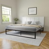 image:imageFlash Furniture Oliver Queen Size Wooden Headboard Only Four Panel Headboard in WhiteWhite