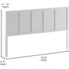 image:imageFlash Furniture Oliver Queen Size Wooden Headboard Only Four Panel Headboard in WhiteWhite