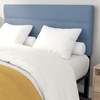 image:imageFlash Furniture Paxton Upholstered Headboard  Channel Stitched Cream Fabric Upholstery  Queen  Adjustable Height from 445 to 5725 From FloorBlue