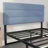 image:imageFlash Furniture Paxton Upholstered Headboard  Channel Stitched Cream Fabric Upholstery  Queen  Adjustable Height from 445 to 5725 From FloorBlue