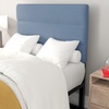 image:imageFlash Furniture Paxton Upholstered Headboard  Channel Stitched Cream Fabric Upholstery  Queen  Adjustable Height from 445 to 5725 From FloorBlue