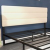 image:imageFlash Furniture Paxton Upholstered Headboard  Channel Stitched Cream Fabric Upholstery  Queen  Adjustable Height from 445 to 5725 From FloorCream