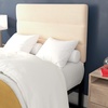 image:imageFlash Furniture Paxton Upholstered Headboard  Channel Stitched Cream Fabric Upholstery  Queen  Adjustable Height from 445 to 5725 From FloorCream