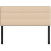 image:imageFlash Furniture Paxton Upholstered Headboard  Channel Stitched Cream Fabric Upholstery  Queen  Adjustable Height from 445 to 5725 From FloorCream