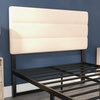 image:imageFlash Furniture Paxton Upholstered Headboard  Channel Stitched Cream Fabric Upholstery  Queen  Adjustable Height from 445 to 5725 From FloorCream