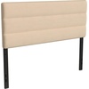image:imageFlash Furniture Paxton Upholstered Headboard  Channel Stitched Cream Fabric Upholstery  Queen  Adjustable Height from 445 to 5725 From FloorCream