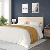 image:imageFlash Furniture Paxton Upholstered Headboard  Channel Stitched Cream Fabric Upholstery  Queen  Adjustable Height from 445 to 5725 From FloorCream