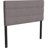 image:imageFlash Furniture Paxton Upholstered Headboard  Channel Stitched Cream Fabric Upholstery  Queen  Adjustable Height from 445 to 5725 From FloorGray