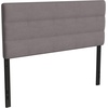 image:imageFlash Furniture Paxton Upholstered Headboard  Channel Stitched Cream Fabric Upholstery  Queen  Adjustable Height from 445 to 5725 From FloorGray