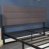 image:imageFlash Furniture Paxton Upholstered Headboard  Channel Stitched Cream Fabric Upholstery  Queen  Adjustable Height from 445 to 5725 From FloorGray