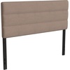 image:imageFlash Furniture Paxton Upholstered Headboard  Channel Stitched Cream Fabric Upholstery  Queen  Adjustable Height from 445 to 5725 From FloorTaupe