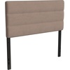 image:imageFlash Furniture Paxton Upholstered Headboard  Channel Stitched Cream Fabric Upholstery  Queen  Adjustable Height from 445 to 5725 From FloorTaupe