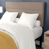 image:imageFlash Furniture Paxton Upholstered Headboard  Channel Stitched Cream Fabric Upholstery  Queen  Adjustable Height from 445 to 5725 From FloorTaupe